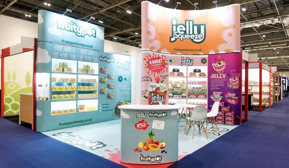 Fruitypot and JellySqueeze exhibition stand