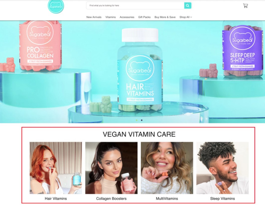 SugarBear website influencer campaign