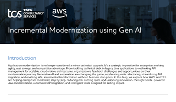 TCS|AWS-Use GenAI to Power App Migration and Modernization