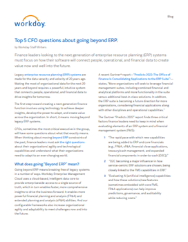 Workday - Top Five CFO Questions About Going Beyond ERP