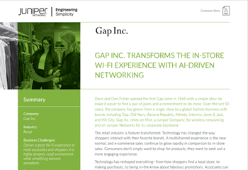 Gap Inc. Trabsforms the In-Store Wi-Fi Experience with AI-Driven Networking