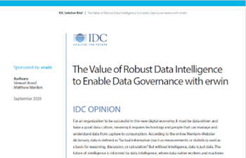 The Value of Robust Data Intelligence to Enable Data Governance with erwin