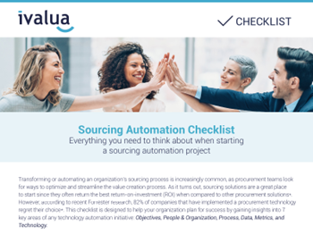 IVALUA Sourcing Automation Checklist
