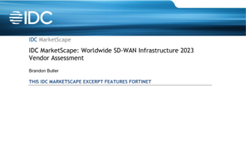 Fortinet - IDC MarketScape: Worldwide SD-WAN Infrastructure 2023 Vendor Assessment