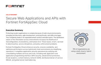 Fortinet - Secure Web Applications and APIs with Fortinet FortiAppSec Cloud