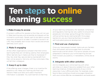Scott Bradbury Ten Steps to Online Learning Success