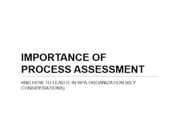 Importance of Process Assessment