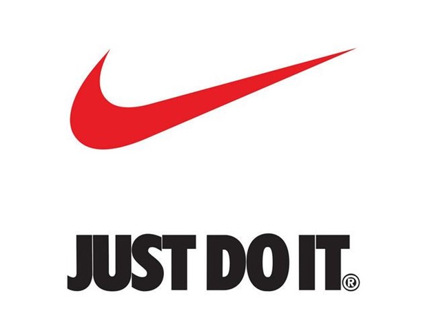 Nike logo with red tick