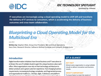 VMWARE IDC: Blueprinting a Cloud Operating Model for the Multicloud Era