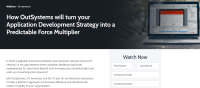 Outsystems Making your Application Development Strategy into a Predictable Force Multiplier