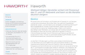 Forescout Fallstudie: Haworth