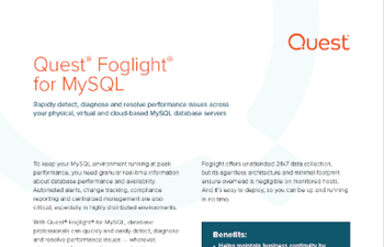 Quest® Foglight® for MySQL