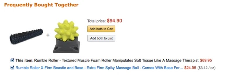 Using hyper-personalization in retail - Amazon example - frequently bought together