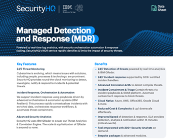 SecurityHQ- Managed detection and response