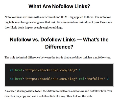 Nofollow vs Dofollow differences