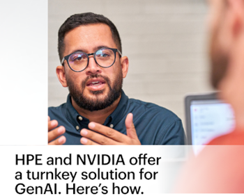 HPE  HPE and NVIDIA offer a turnkey solution for GenAI. Here’s how.
