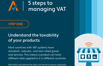 Avalara - 5 Steps to managing VAT Infographic
