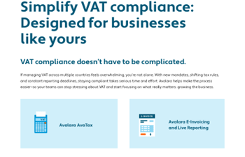 Avalara - VAT Solutions Datasheet