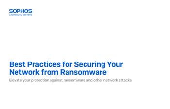 Sophos - Best Practices for Securing Your Network from Ransomware