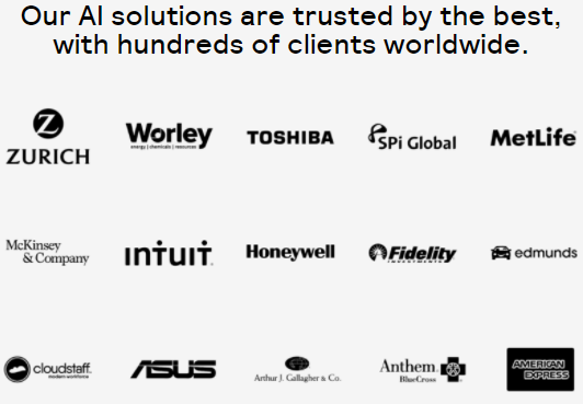 Affinda list of prominent brands they've worked with conversion rate booster