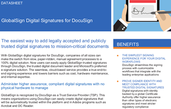 GlobalSign GlobalSign Digital Signatures for DocuSign