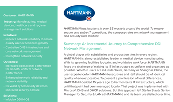 Infoblox HARTMANN Trusts Infoblox to Stabilize and Secure Networks 