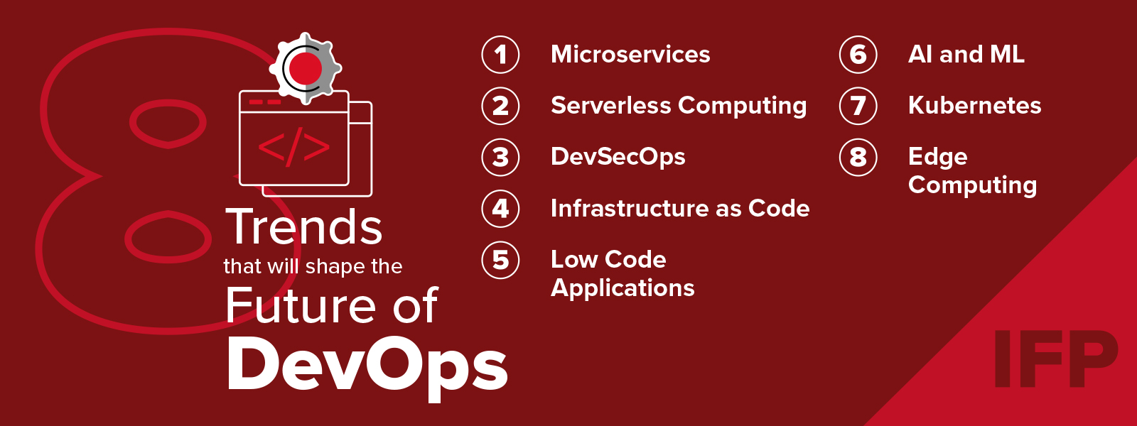 IFP visual of the 8 biggest DevOps trends for 2023