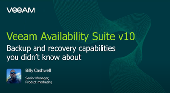 Veeam Availability Suite v10: Backup and recovery capabilities