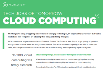 Pluralsight Tech Jobs of Tomorrow: Cloud Computing