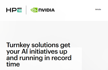 HPE Turnkey solutions get your AI initiatives up and running in record time