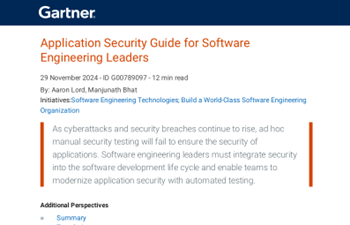 Checkmarx - Application Security Guide for Software Engineering Leaders by Gartner®