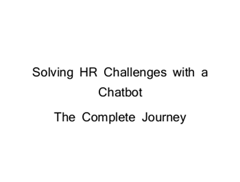 Ubisend Solving HR Challenges with A Chatbot: The Complete Journey