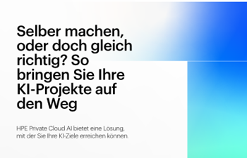 HPE-Selber machen, oder doch gleich richtig So bringen Sie Ihre KI-Projekte auf den Weg