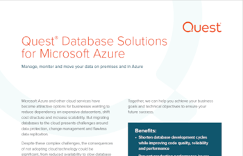 Quest Database Solutions for Microsoft Azure