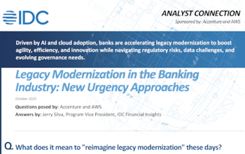 Accenture AWS - IDC Analyst Connection: Banking Modernisation