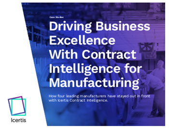 Icertis Driving Business Excellence With Contract Intelligence for Manufacturing