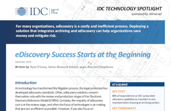Mimecast E-Discovery Success Starts at the Beginning