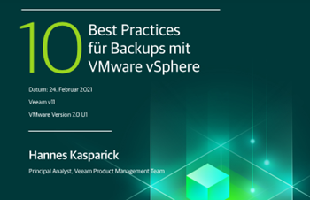 Veeam 10 Best Practices für Backups mit VMware vSphere