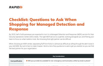 Rapid7-The MDR Buyers Checklist