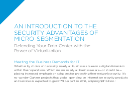 VMware An Introduction to the Security Advantages of Micro-Segmentation