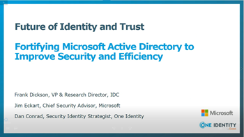  IDC Webcast: Bolster Security and Efficiency by Fortifying Active Directory