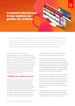 Adobe Comment sélectionner le bon système de gestion du contenu