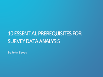 mTab 10 Essential Prerequisites for Survey Data Analysis
