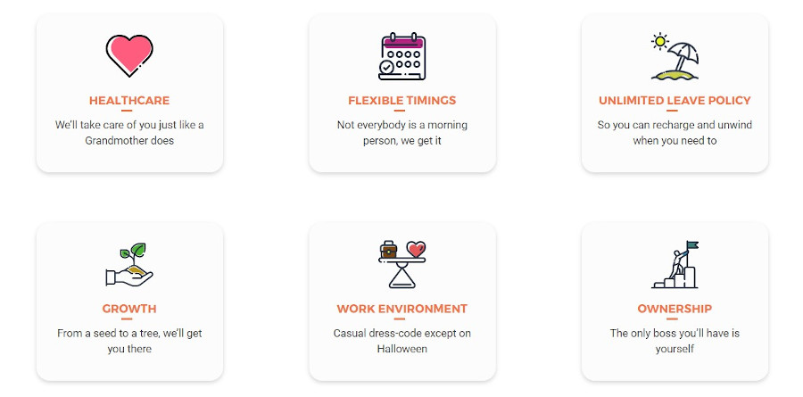 SquadStack's describes their work culture on their website
