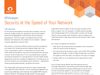 Gigamon Security at the Speed of Your Network