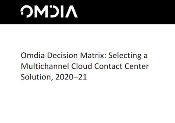 Omdia Decision Matrix: Selecting a Cloud Contact Center Solution