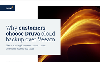 Why customers choose Druva cloud backup over Veeam