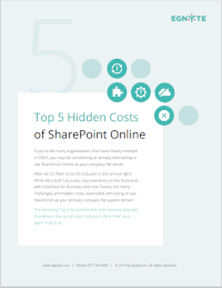 Egnyte - Top 5 Hidden Costs of SharePoint Online