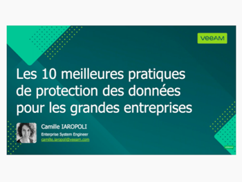 Veeam 10 meilleures pratiques de protection des données