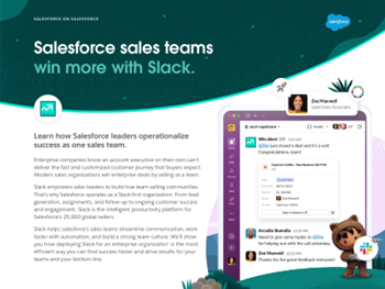 Slack - Salesforce sales teams win more with Slack